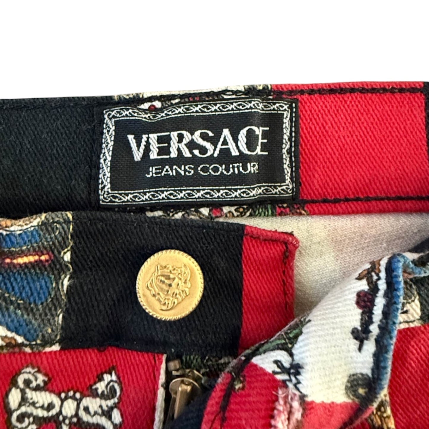 Rare Versace Jeans Couture Rock & Royalty Print Jeans