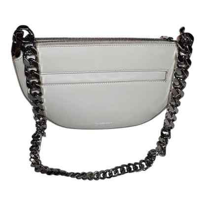 Burberry White Leather Chain Shoulder Bag