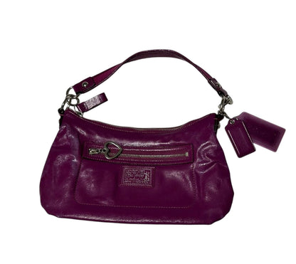 Coach Leather Shoulder Bag w/ Heart Charm