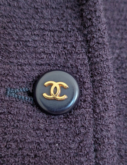 Vintage Chanel Fall 1995 Runway Tweed CC Dress – Iconic Karl Lagerfeld Era