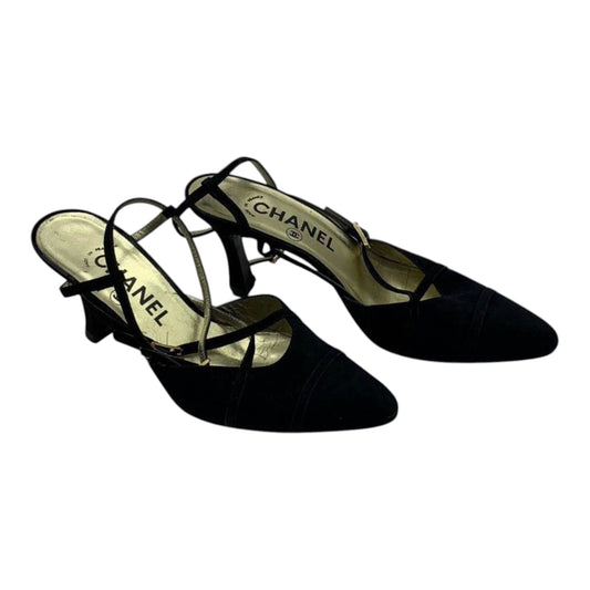 Chanel Black Slingback Heels