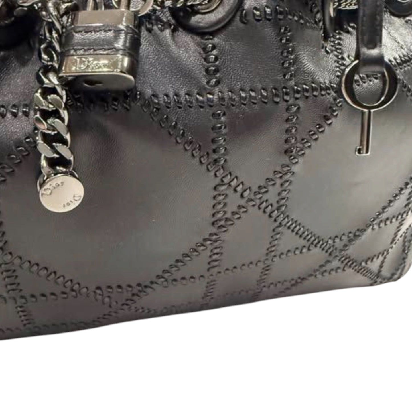 Christian Dior Chri Chri Cannage Leather Tote Bag