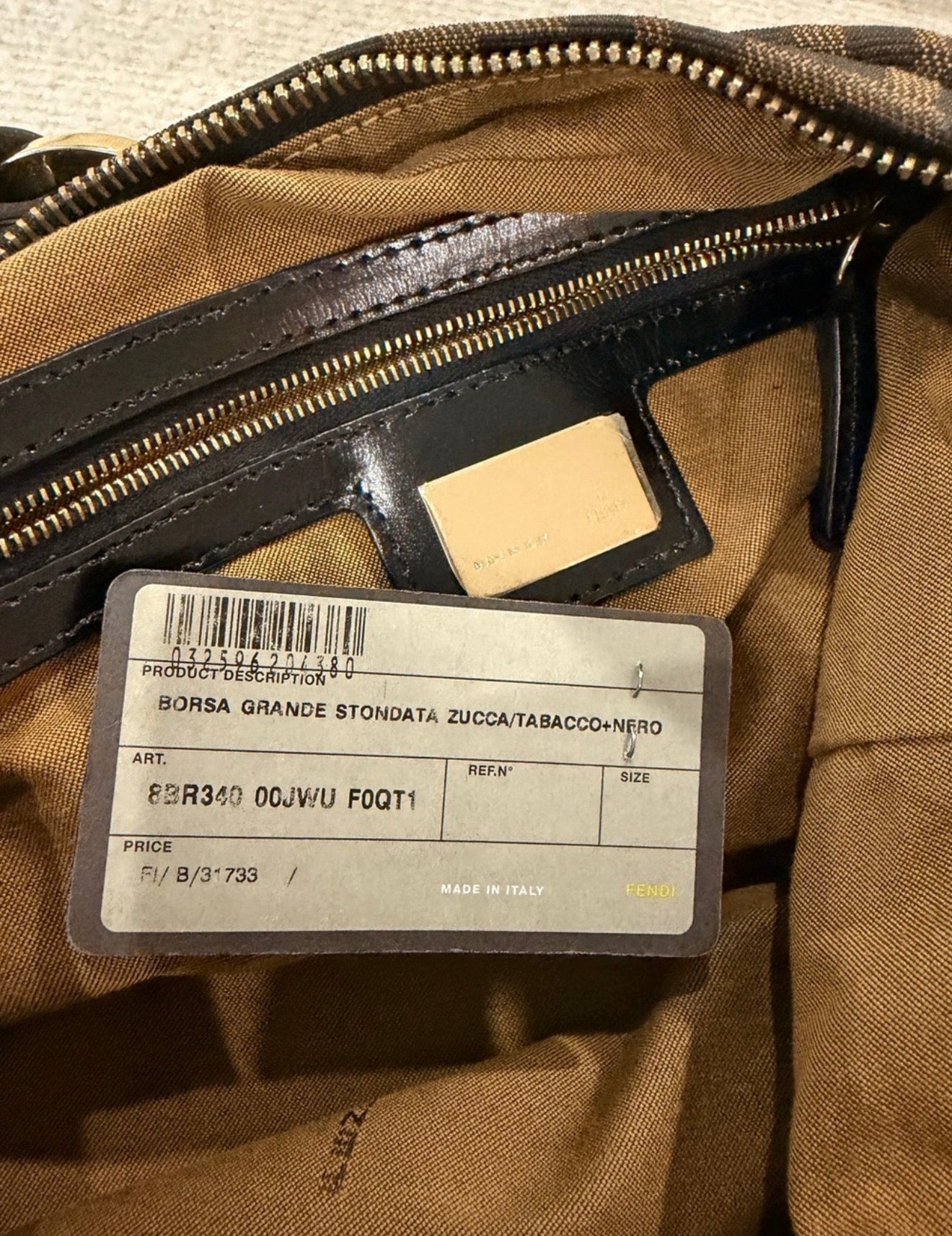 Fendi Zucca FF Canvas Hobo Bag