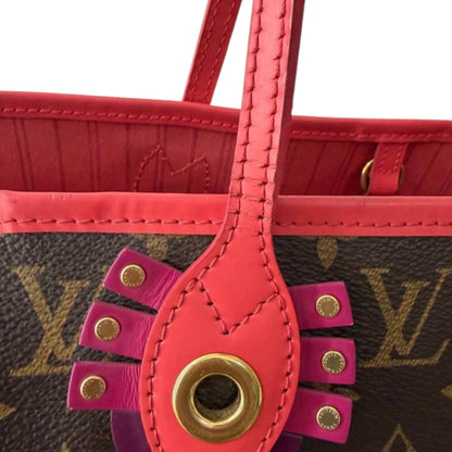 Louis Vuitton Monogram Totem Flamingo Neverfull MM With Pouch