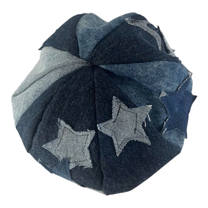 Denim Dolls One-of-One Star Patch Distressed Denim Cap