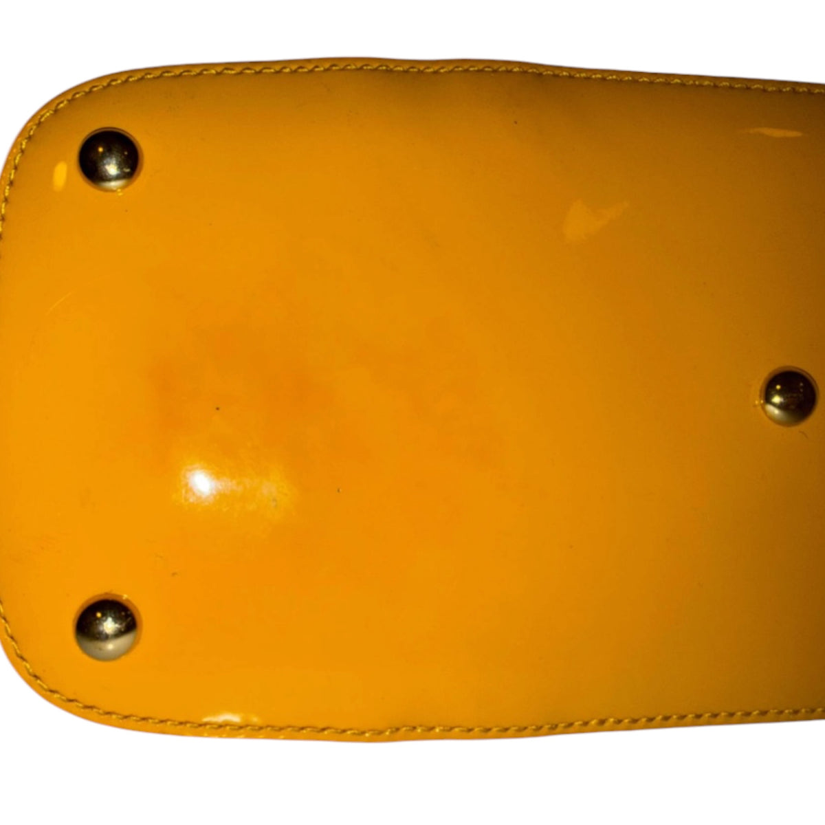 Gucci Yellow Patent Microguccissima Dome Bag