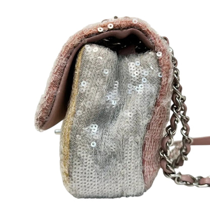 Chanel Pink Waterfall Sequin CC Flap Bag