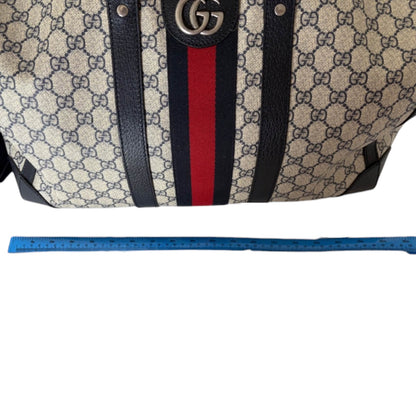 Gucci GG Supreme Accessory Collection Boston Bag – Navy Web Stripe