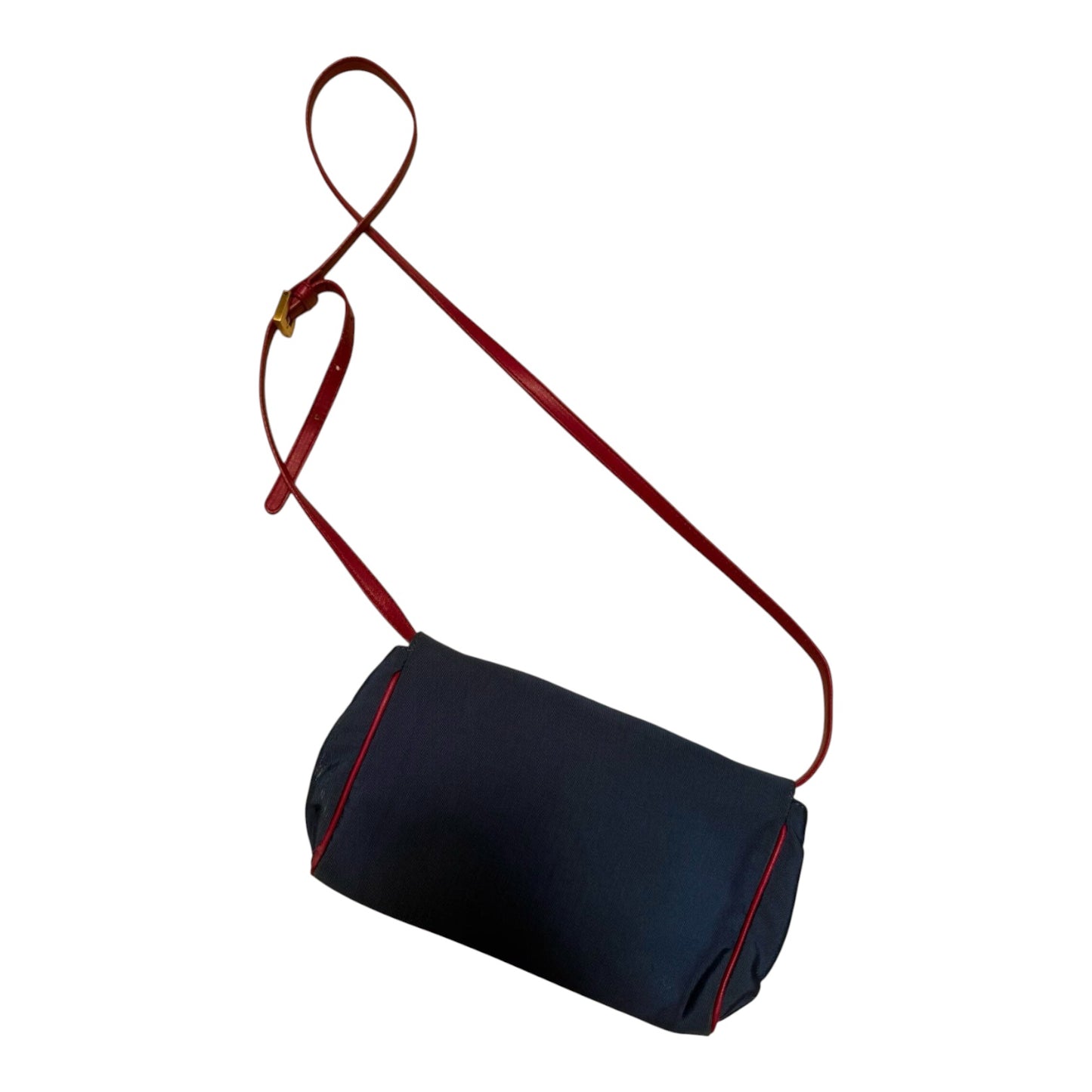 Fendi Blue Canvas Baguette Shoulder Bag