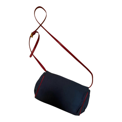 Fendi Blue Canvas Baguette Shoulder Bag