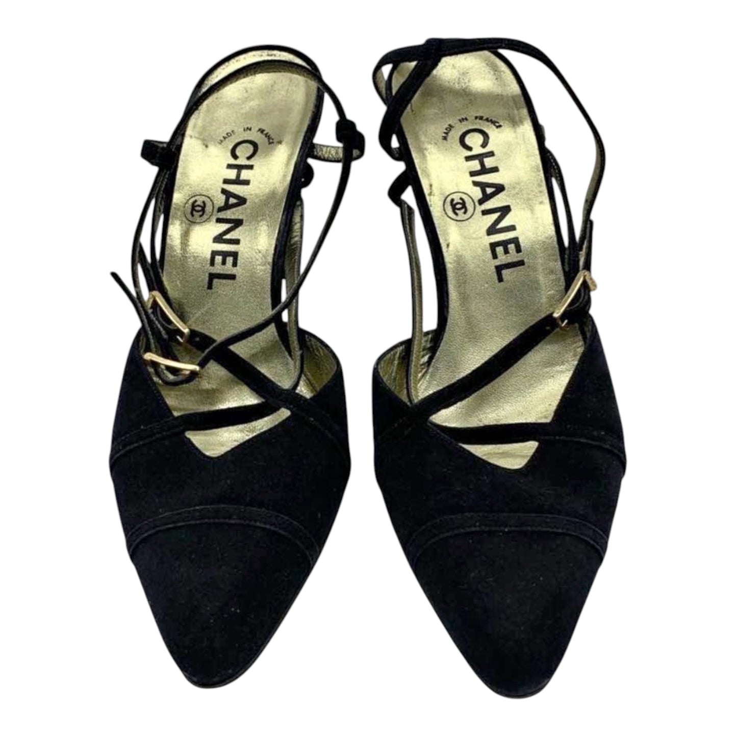 Chanel Black Slingback Heels