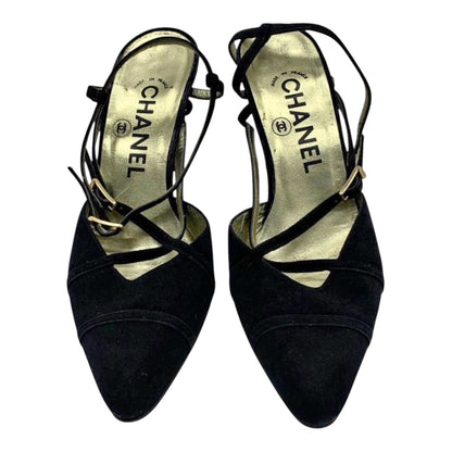 Chanel Black Slingback Heels