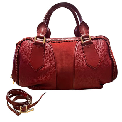 Burberry Prorsum Red Leather Tassel Satchel