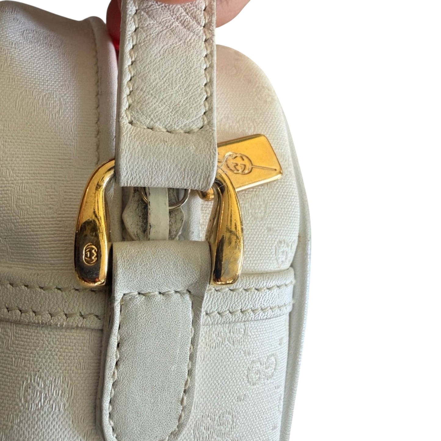 Vintage White Gucci Crossbody Bag