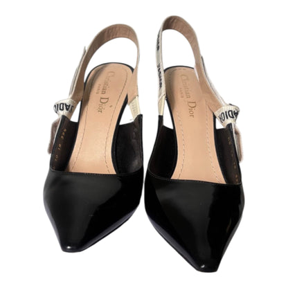 Christian Dior J’Adior Black Patent Slingback Pumps