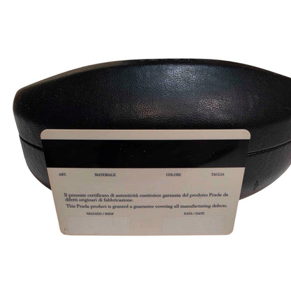 Prada SPR04H Vintage Black Shield Sunglasses w/ Case & Authenticity Card