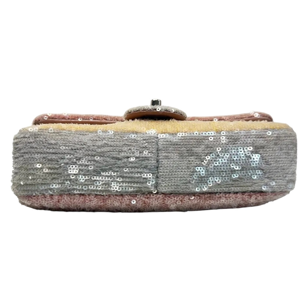 Chanel Pink Waterfall Sequin CC Flap Bag