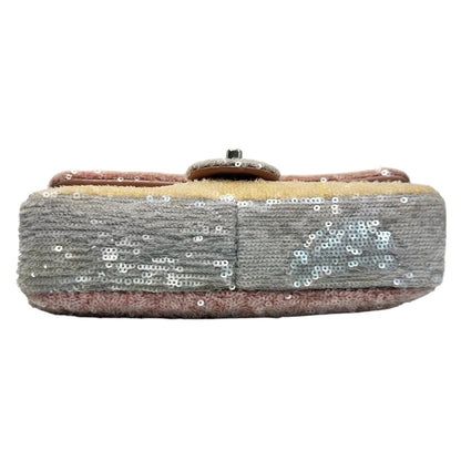 Chanel Pink Waterfall Sequin CC Flap Bag