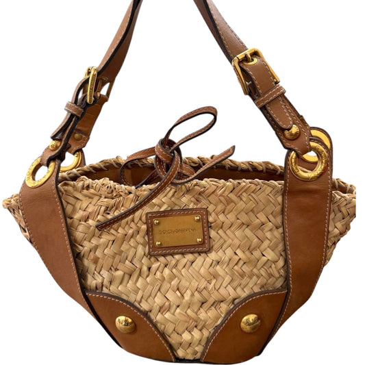 Dolce & Gabbana Raffia & Leather Resort Tote