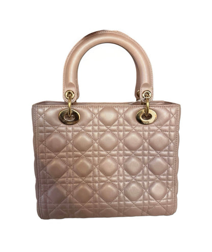 Dior Metallic Pink Cannage Lady Dior Bag