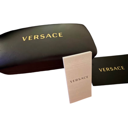 Versace Gold-Tone Shield Sunglasses with Medusa Accents