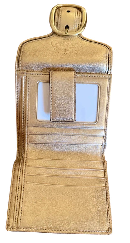 Coach Signature Gold Buckle Wallet