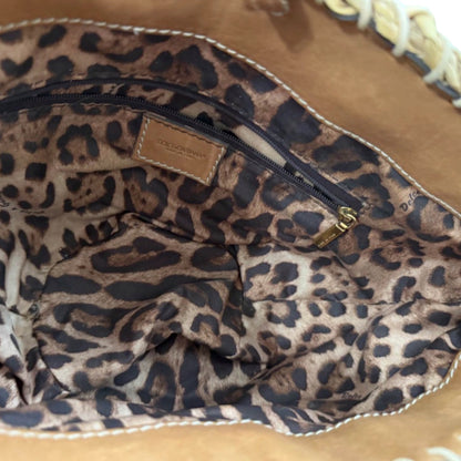 Dolce & Gabbana Raffia & Leather Resort Tote