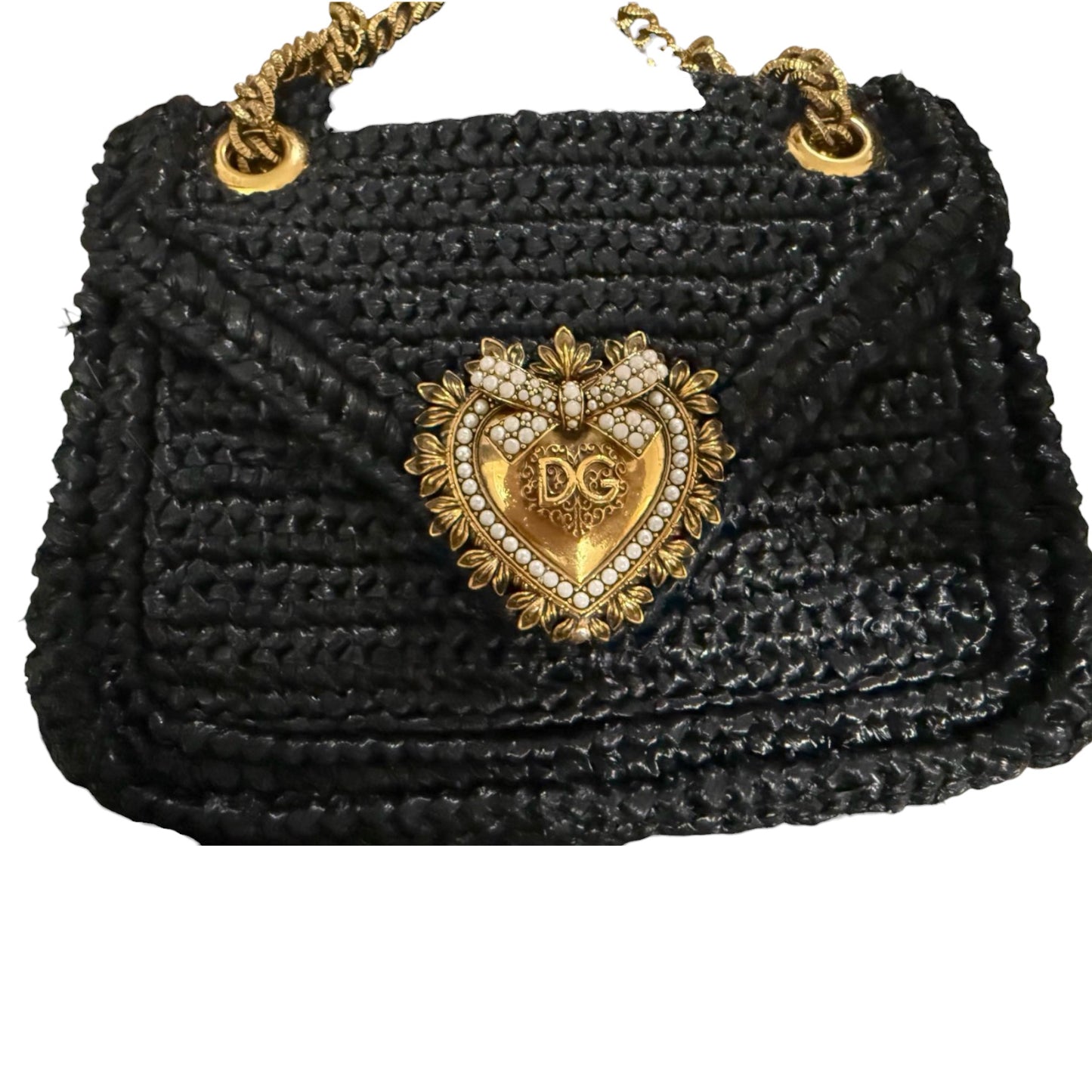 Dolce & Gabbana Raffia Devotion Bag