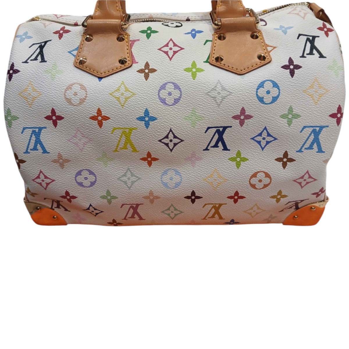 Louis Vuitton x Takashi Murakami Monogram Multicolore Speedy — White