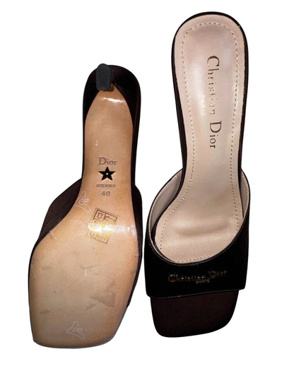 Christian Dior Paris Leather Slide Heels