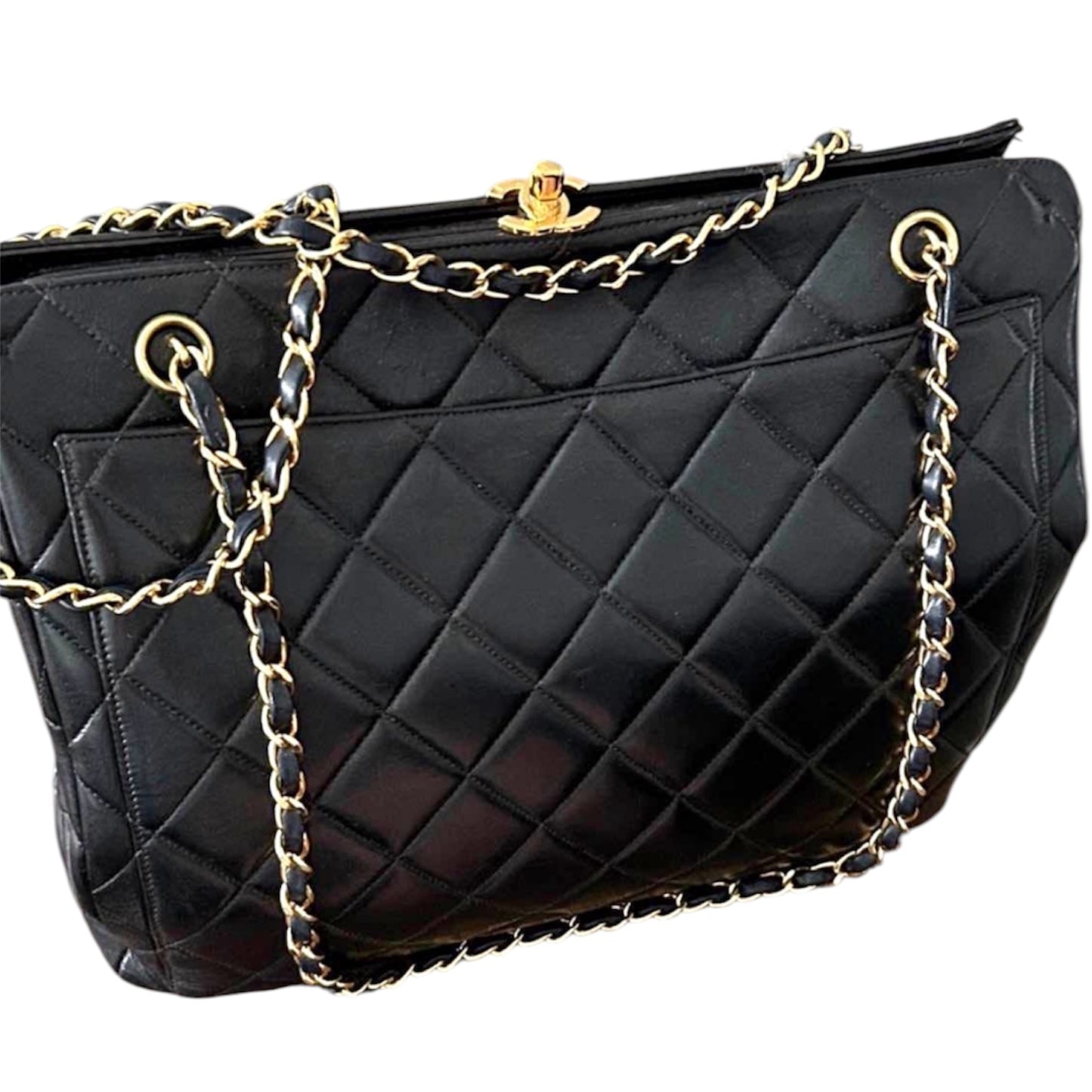 Chanel Classic Lambskin Double Flap Shoulder Bag