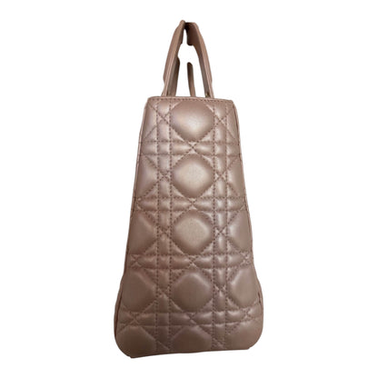 Dior Metallic Pink Cannage Lady Dior Bag