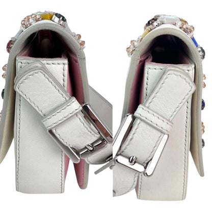 Fendi Vitello Dolce Crystal Baguette shoulder bag