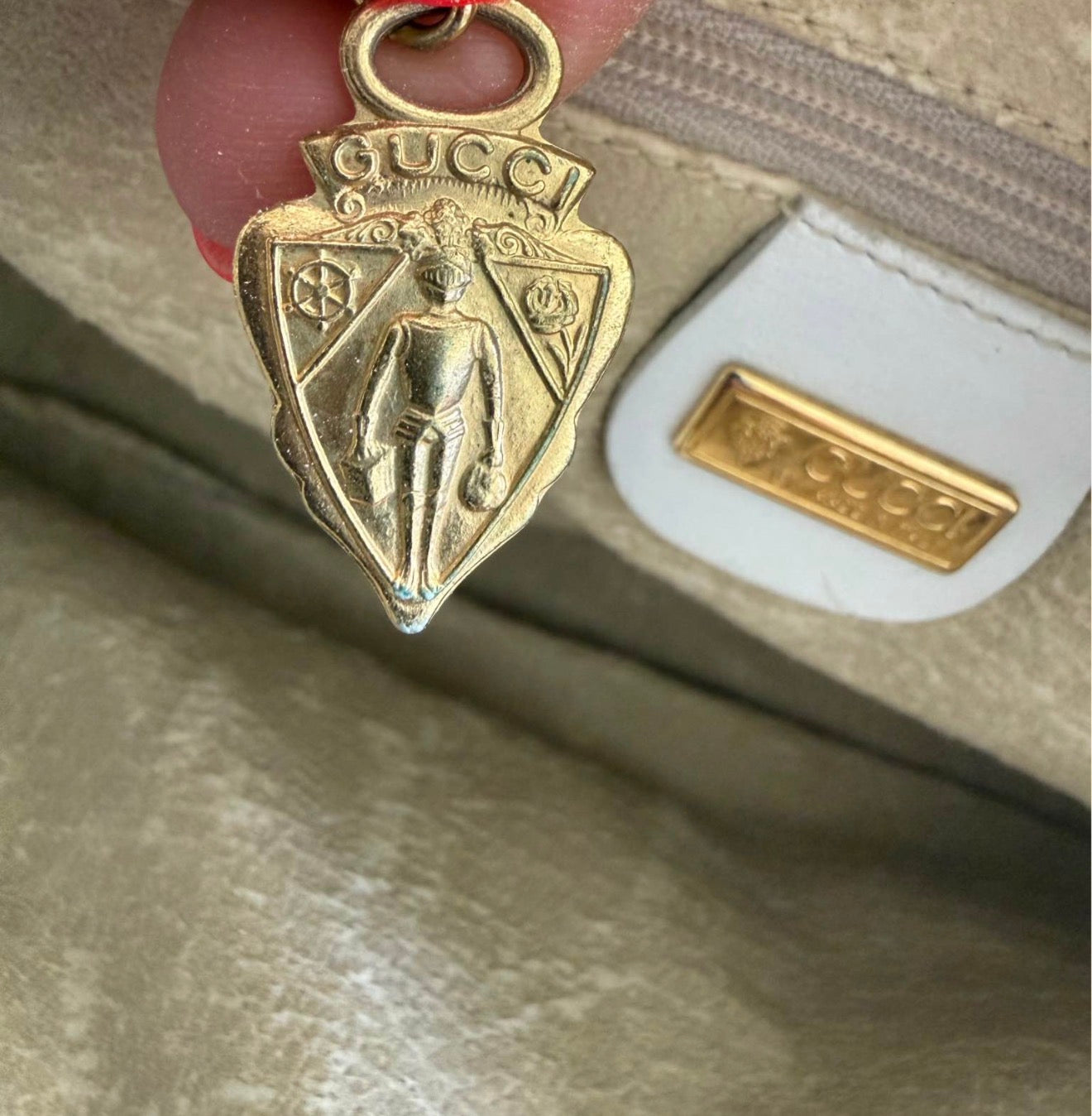 Vintage White Gucci Crossbody Bag