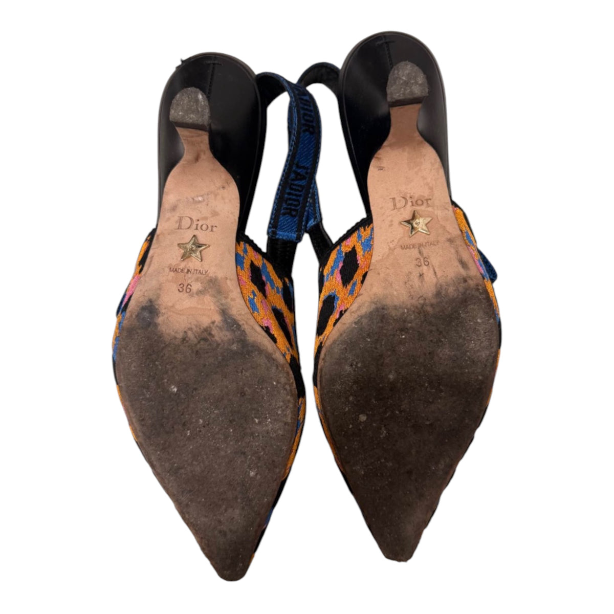 Dior Leopard J’Adior Slingback Kitten Heels