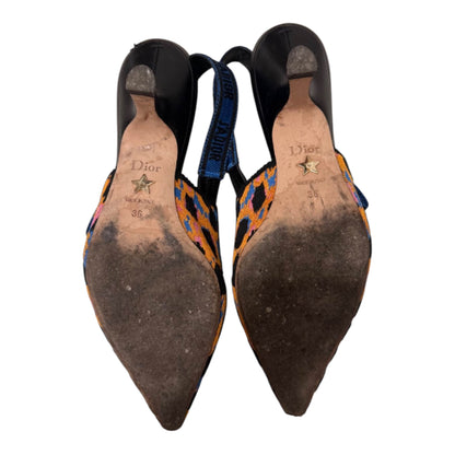 Dior Leopard J’Adior Slingback Kitten Heels