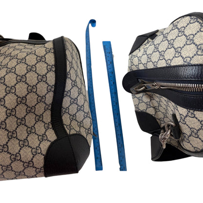 Gucci GG Supreme Accessory Collection Boston Bag – Navy Web Stripe