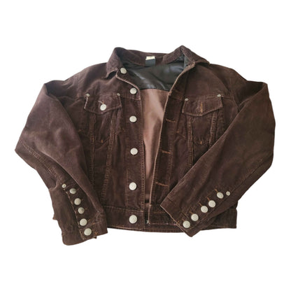 Jean Paul Gaultier Brown Corduroy Trucker Jacket