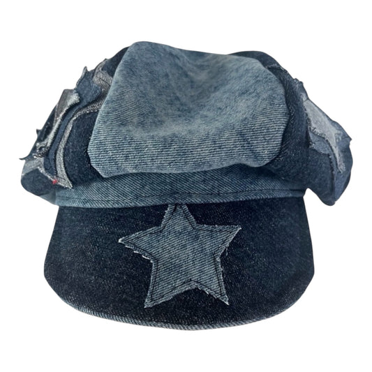 Denim Dolls One-of-One Star Patch Distressed Denim Cap