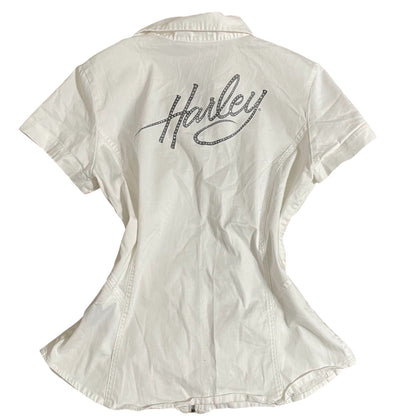 Harley-Davidson Zip-Up Rhinestone Logo Top 2006