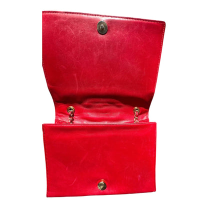 Chanel Red Lambskin Matelassé Double Flap Bag