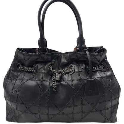 Christian Dior Chri Chri Cannage Leather Tote Bag
