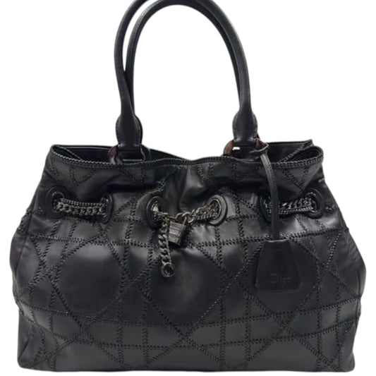Christian Dior Chri Chri Cannage Leather Tote Bag