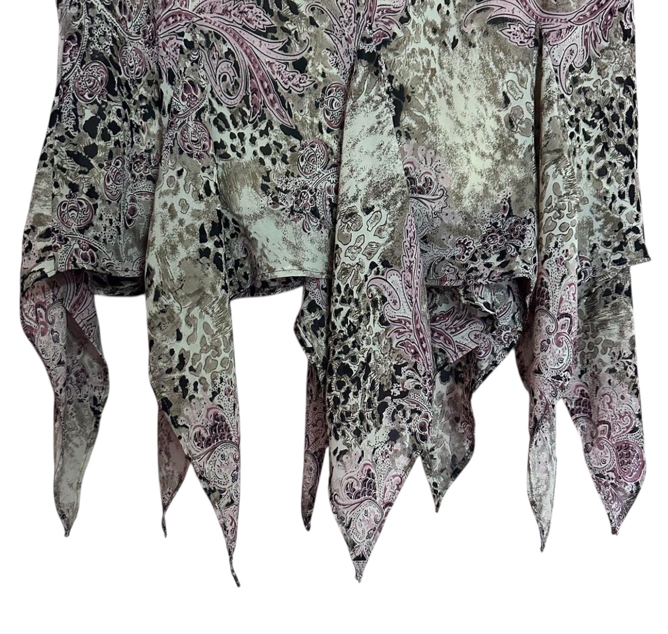 Fairycore Paisley Handkerchief Hem Skirt