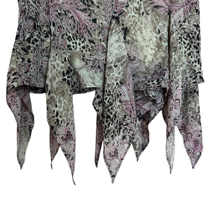 Fairycore Paisley Handkerchief Hem Skirt