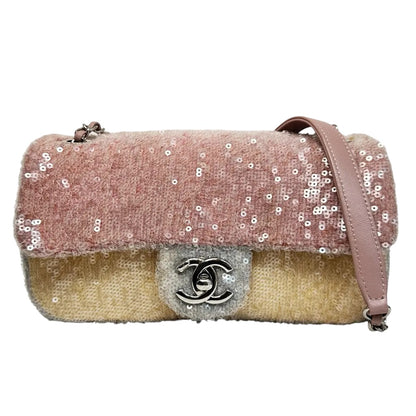 Chanel Pink Waterfall Sequin CC Flap Bag