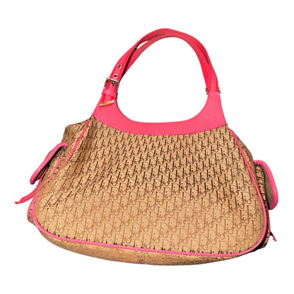 Christian Dior Vintage Trotter Street Chic Double Pocket Shoulder Bag – Pink