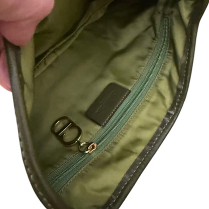 Dior Olive Green Ostrich Saddle Bag