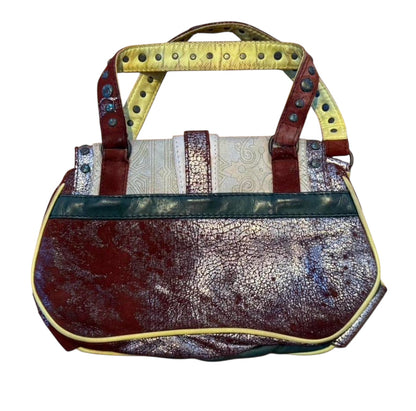 Roberto Cavalli Studded Multi-Leather Boho Handbag