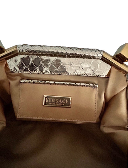 Versace Gold Python Medusa Satchel